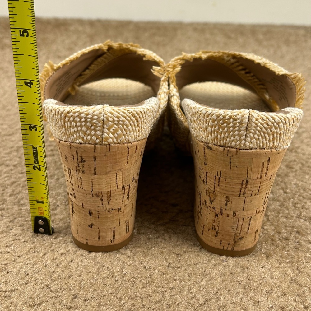 AEROSOLES Natural Straw Wedge Sandals - Picture 9 of 12